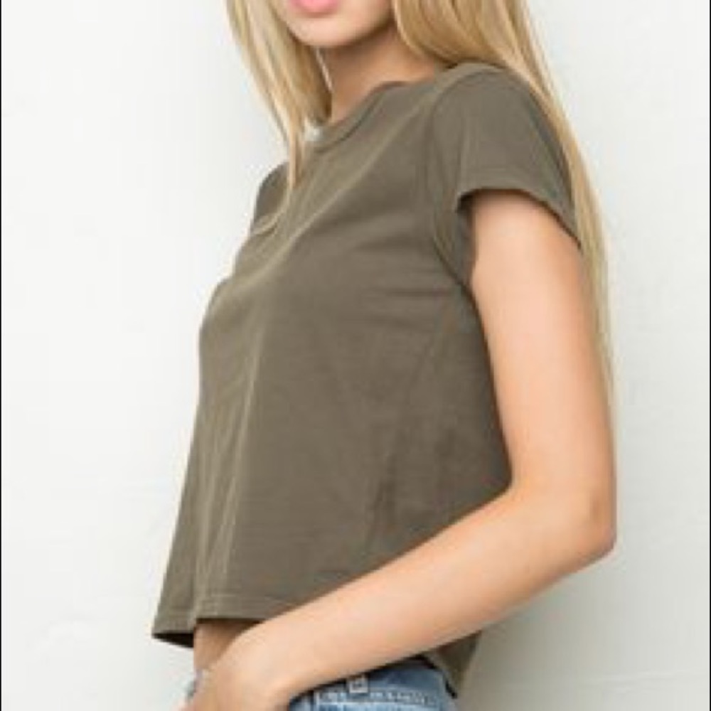 Brandy Melville Khaki Jamie Top